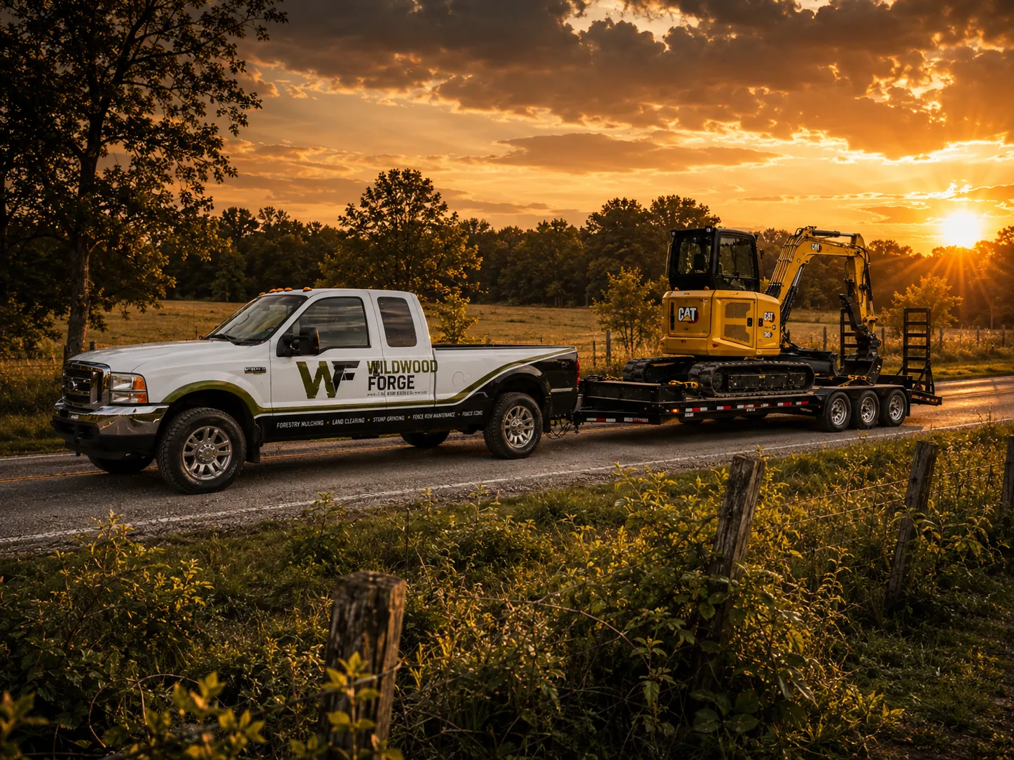 Wildwood Forge truck and mini excavator